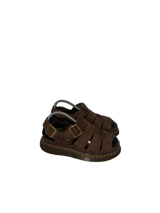 DR MARTENS Flash Fishermen Sandals - Mens - Brown Leather