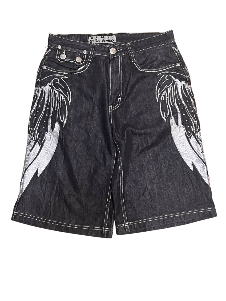 Imperious Black Denim Jorts