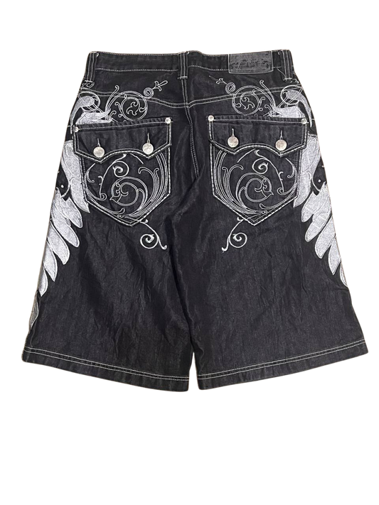 Imperious Black Denim Jorts