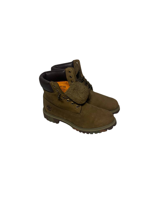 Timberland 9 Men's Premium Waterproof Boots Nubuck Leather Olive Green