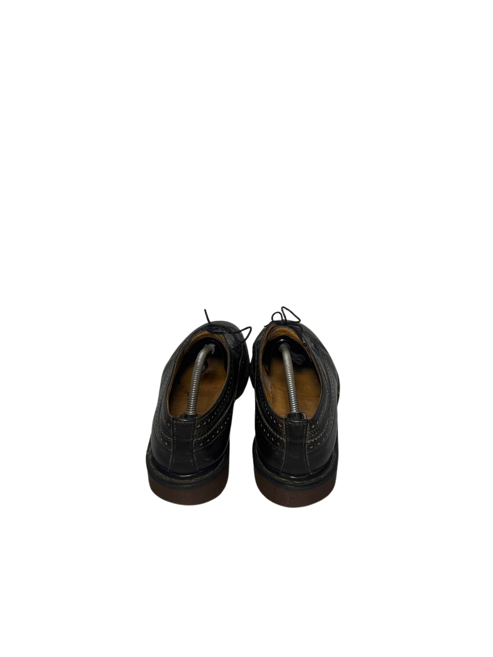 Dr. Martens 3989 YS English Yellow Line Glossy Leather Black Men's Brogues Single Shoes