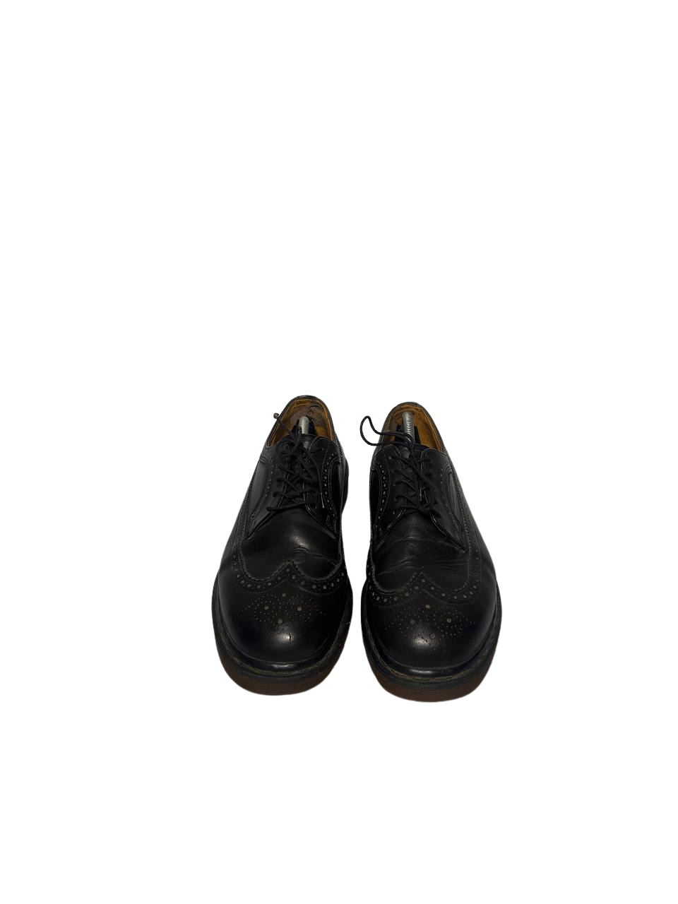 Dr. Martens 3989 YS English Yellow Line Glossy Leather Black Men's Brogues Single Shoes