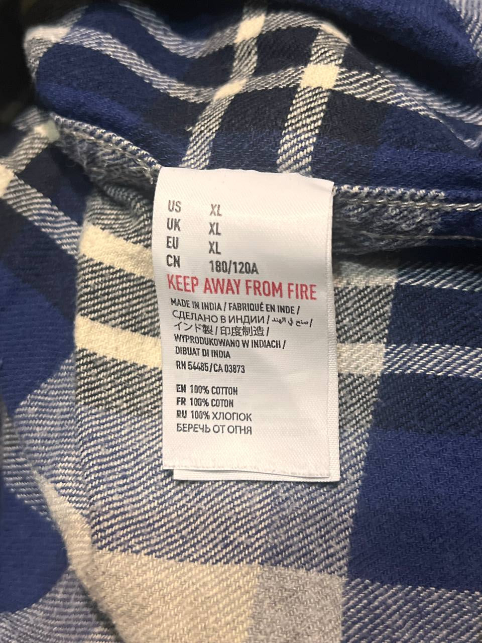 American Eagle Flannel Shirt Mens Blue Plaid Long Sleeve Heritage