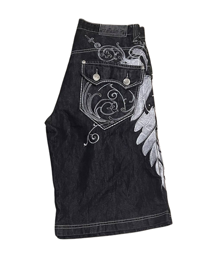 Imperious Black Denim Jorts