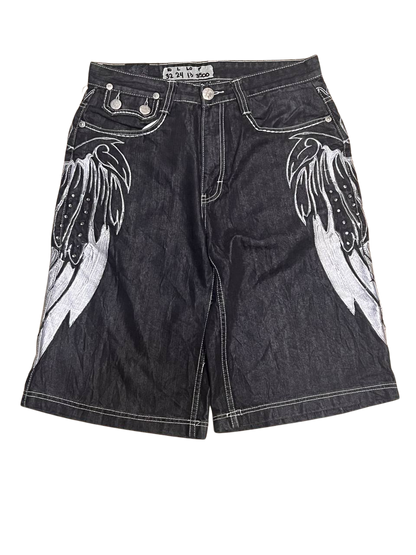 Imperious Black Denim Jorts