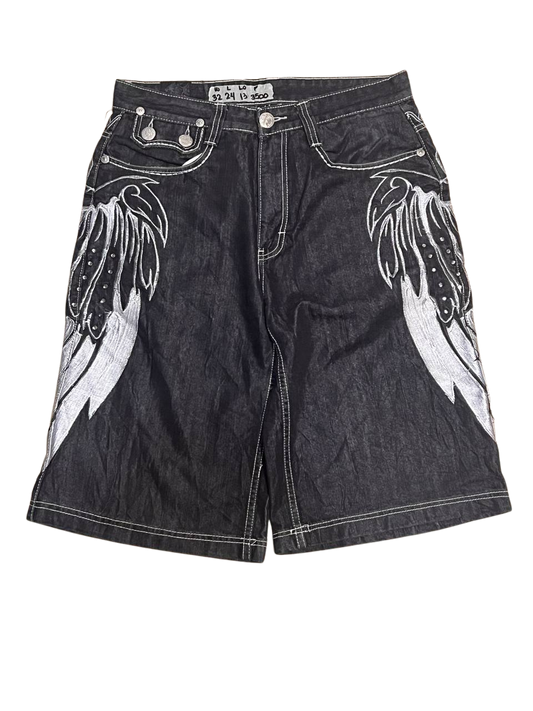 Imperious Black Denim Jorts