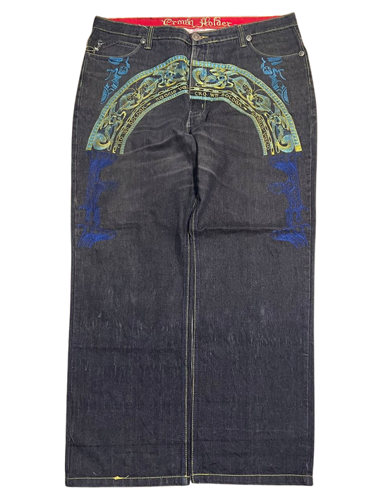 Y2k Crown Holder Vintage Jeans