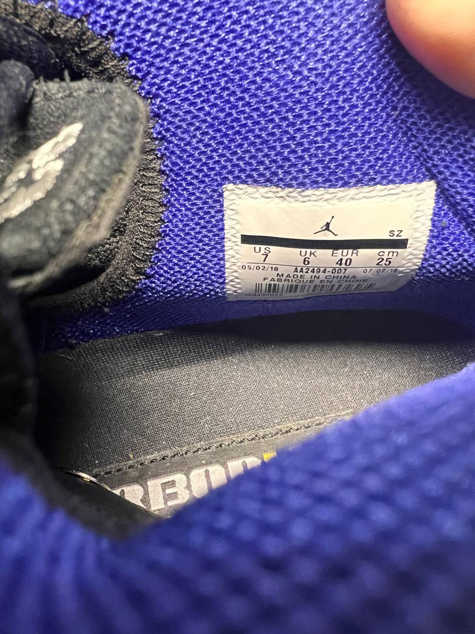 NIKE AIR JORDAN 18 RETRO 'Black Sport Royal