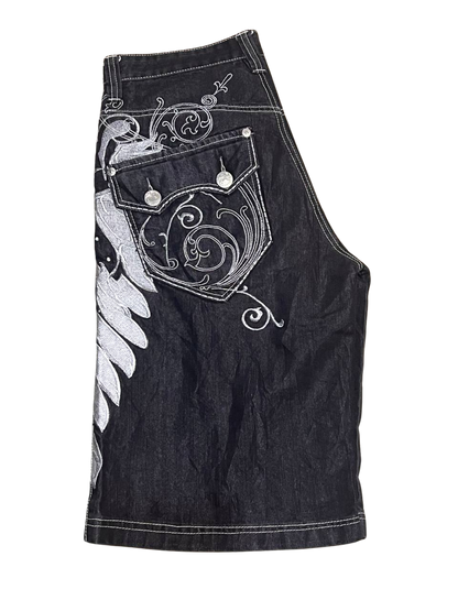 Imperious Black Denim Jorts