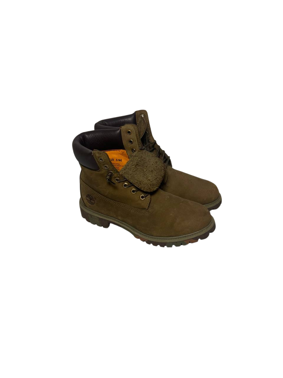 Timberland 9 Men's Premium Waterproof Boots Nubuck Leather Olive Green