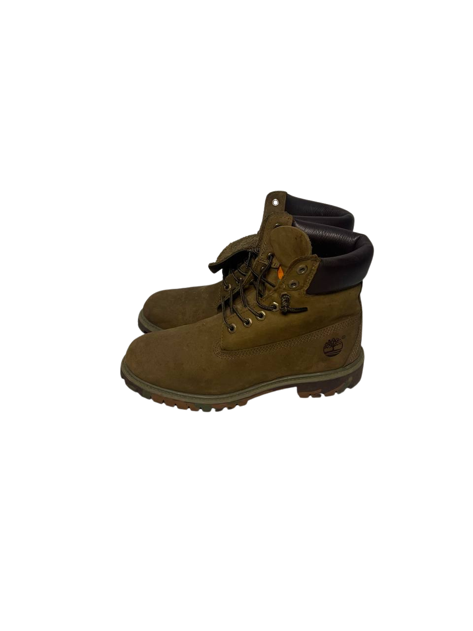 Timberland 9 Men's Premium Waterproof Boots Nubuck Leather Olive Green