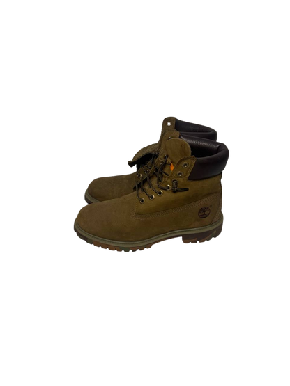 Timberland 9 Men's Premium Waterproof Boots Nubuck Leather Olive Green