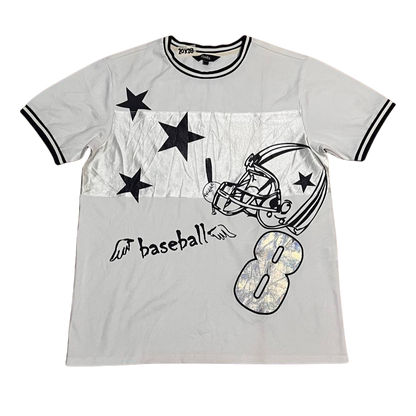 Baseball 8 White Jersey