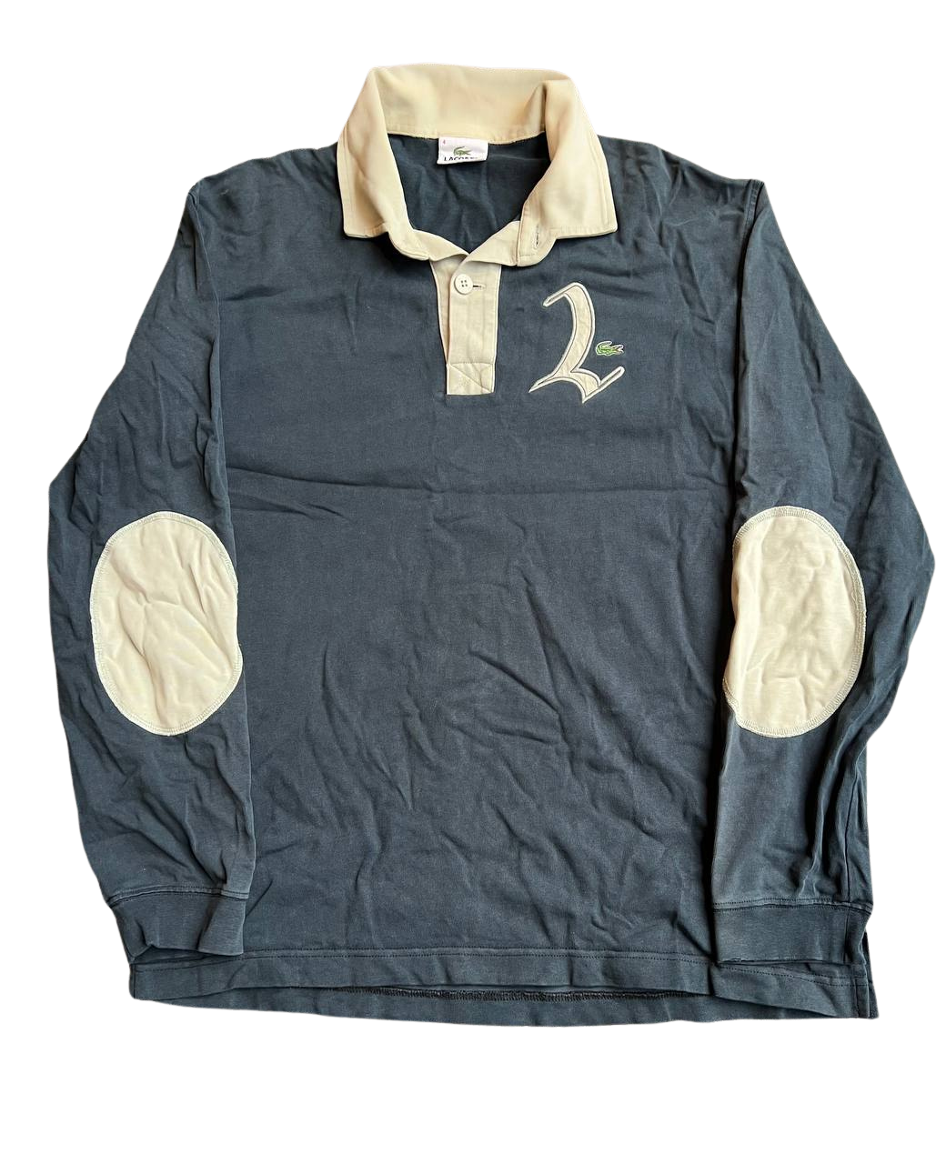 Lacoste Embroidered Langarm Polo Schwarz