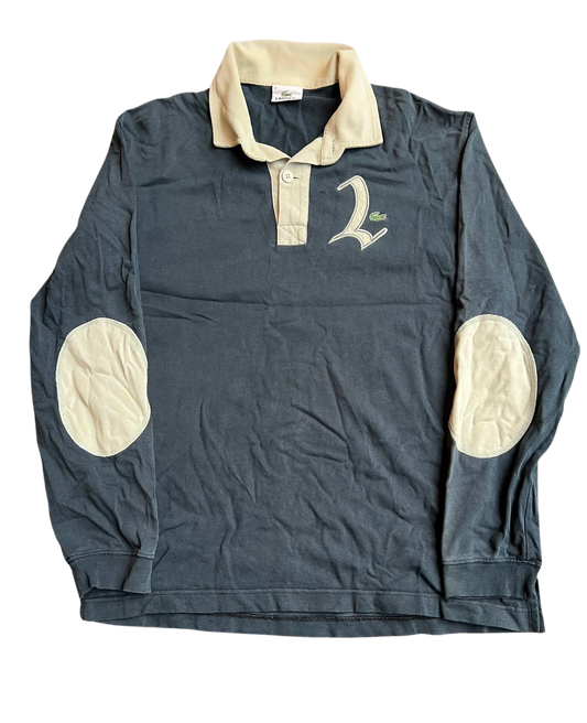 Lacoste Embroidered Langarm Polo Schwarz
