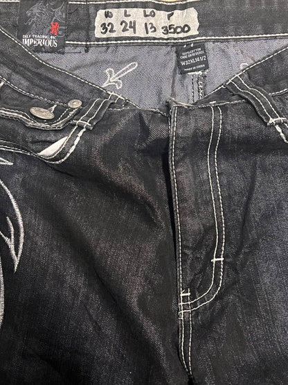 Imperious Black Denim Jorts