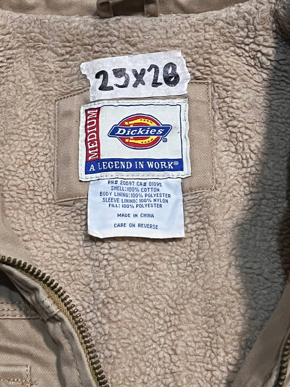 Dickies Canvas Fleece Sherpa Lined Full Zip Work Jacket
