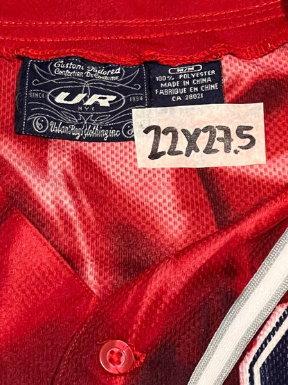 Vintage Y2k Urban Rags Dragon Flame Fire Print Button Jersey
